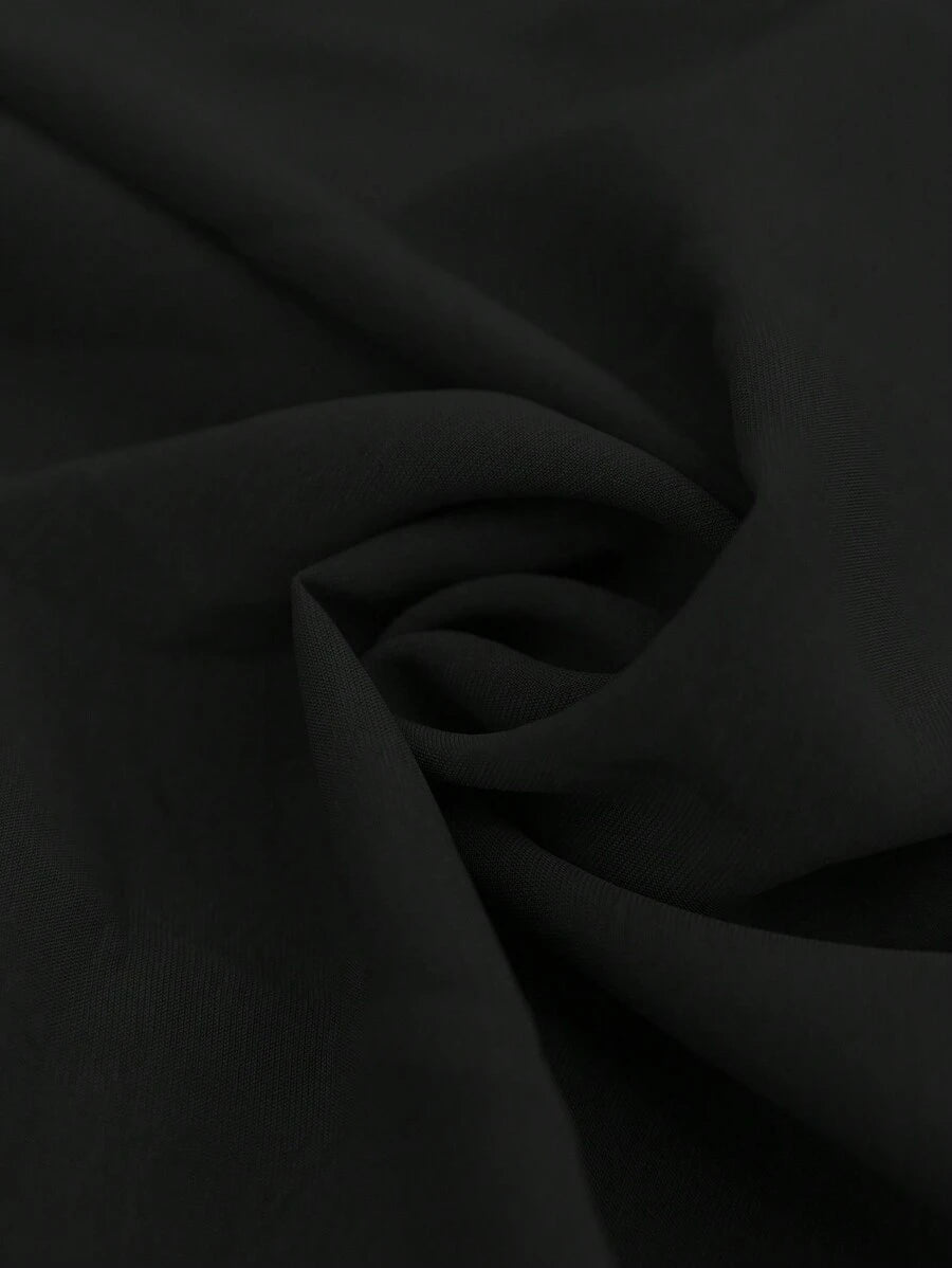 EMERY ROSE Dames lente/zomer bohemian vakantie stijl casual crossover gesmokte taille geplooide twist back ruche mouw a-lijn midi-jurk