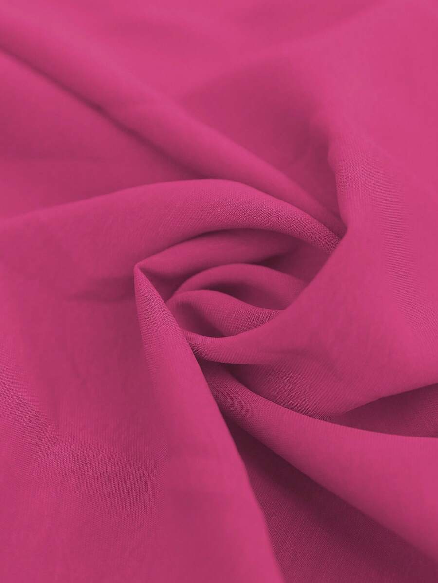 EMERY ROSE Dames lente/zomer bohemian vakantie stijl casual crossover gesmokte taille geplooide twist back ruche mouw a-lijn midi-jurk