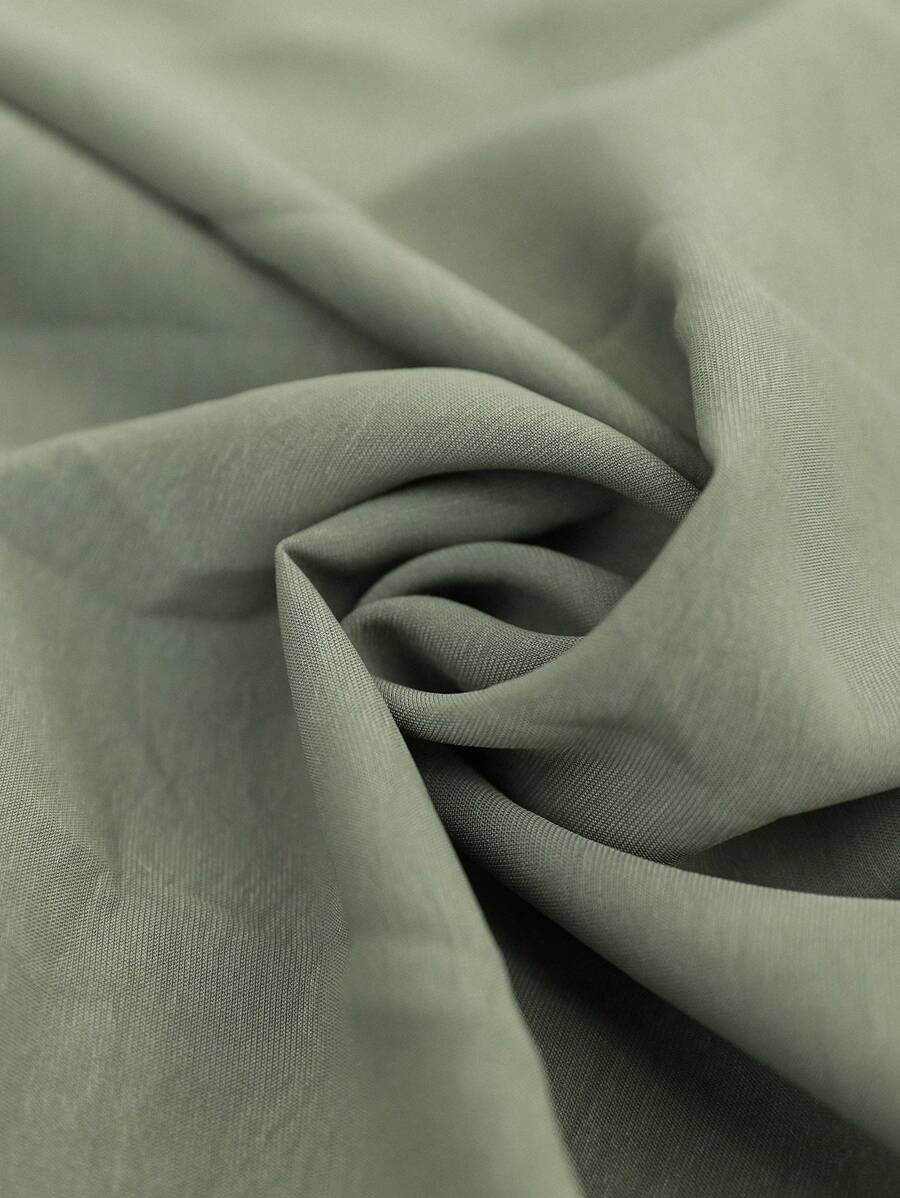 EMERY ROSE Dames lente/zomer bohemian vakantie stijl casual crossover gesmokte taille geplooide twist back ruche mouw a-lijn midi-jurk