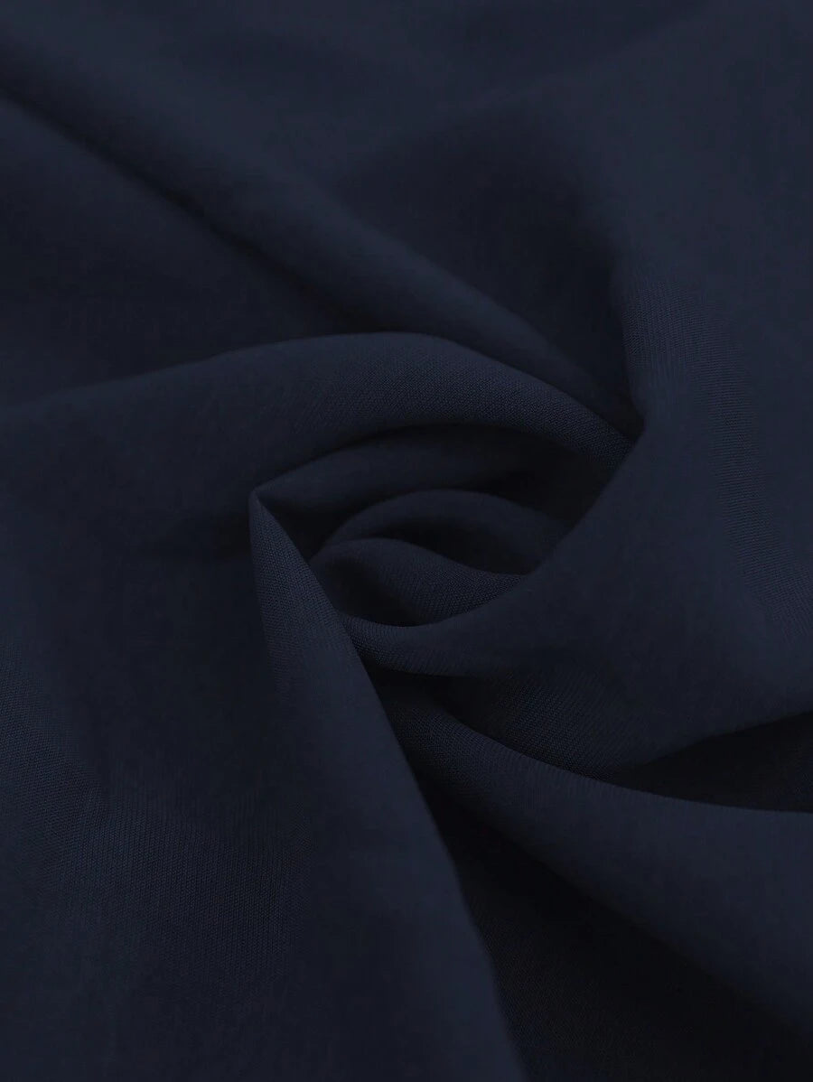 EMERY ROSE Dames lente/zomer bohemian vakantie stijl casual crossover gesmokte taille geplooide twist back ruche mouw a-lijn midi-jurk